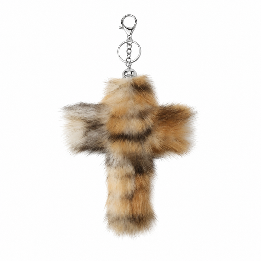 Y2K McBling Fur Keychain